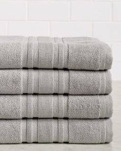 Melange Home 4pc Turkish Cotton Bath Towel Set Bath Towels