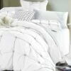 Melange Home Epoque Embroidery Duvet Set - White Duvet Inserts & Duvets
