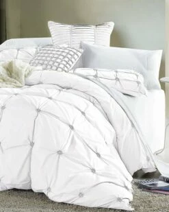 Melange Home Epoque Embroidery Duvet Set - White Duvet Inserts & Duvets