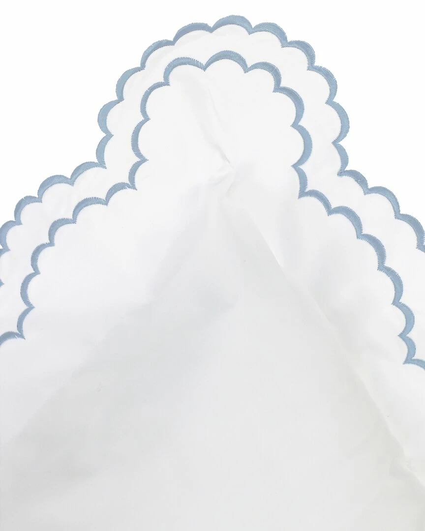 Melange Home Double Scalloped Embroidered Sham Pair Pillowcases & Shams - Image 2