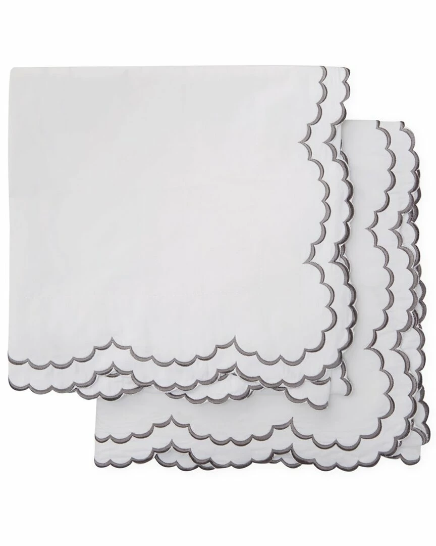 Melange Home Double Scalloped Embroidered Sham Pair Pillowcases & Shams - Image 2