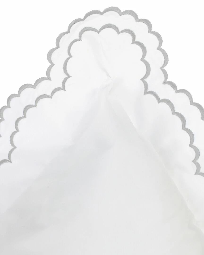 Melange Home Double Scalloped Embroidered Sham Pair Pillowcases & Shams - Image 2