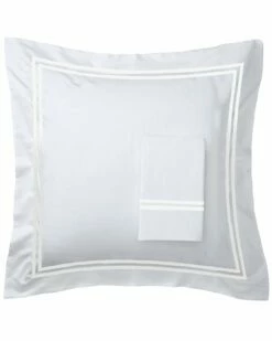 Melange Home T600 Striped Emboirdered Sham Set Pillowcases & Shams