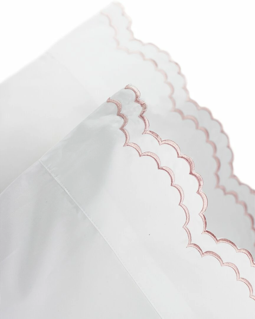 Melange Home Double Scalloped Embroidered Pillow Case Set Pillowcases & Shams - Image 2