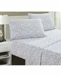 Melange Home T400 Hemstitch Little Lilac Sheet Set Sheets Purple