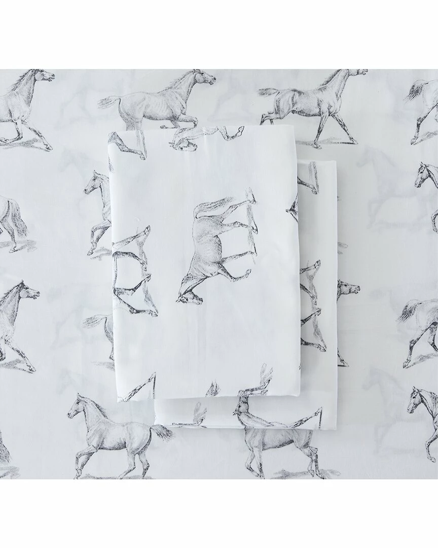 Melange Home T400 Horses Sheet Set Sheets Grey - Image 2