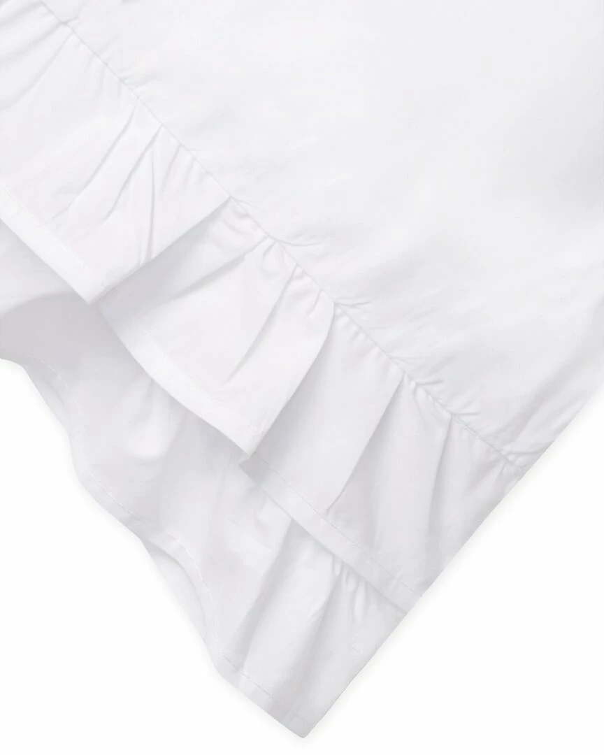 Melange Home 300TC Percale Cotton Double Ruffle Pillowcase Set Pillowcases & Shams - Image 3