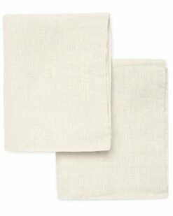 Melange Home Linen Self Hemstitch Set Of 2 Shams Pillowcases & Shams