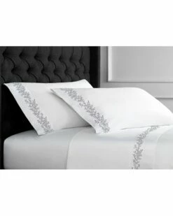 Melange Home Floral Vine Embroidery 4pc Sheet Set Sheets