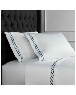 Melange Home Rope Embroidered 600TC Cotton Sheet Set Sheets