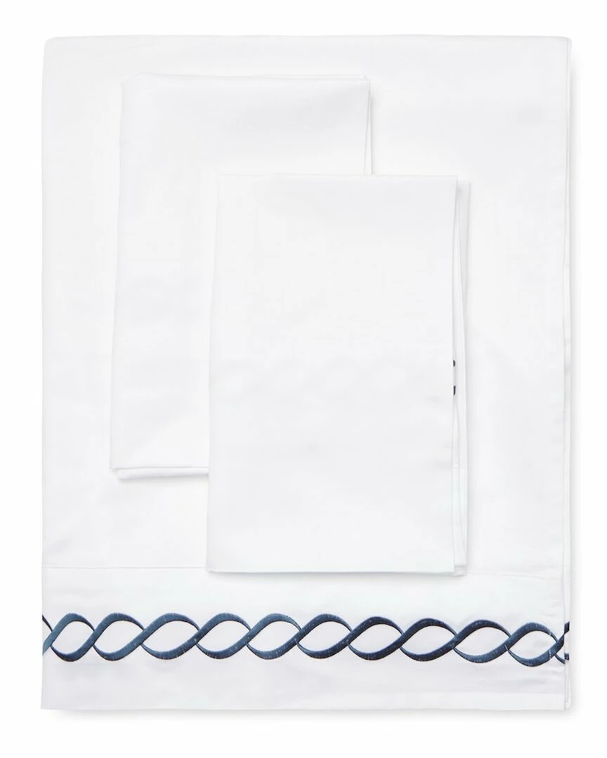 Melange Home Rope Embroidered 600TC Cotton Sheet Set Sheets - Image 2